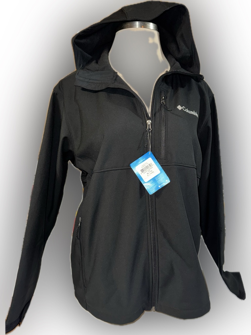Men’s Columbia Black Hooded Softshell Utility‎ Jacket XL